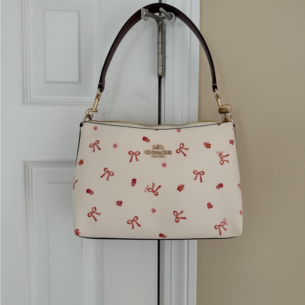 Coach Cream Bow Patterned Bag